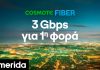 Υπερ-υψηλές ταχύτητες 3Gbps για πρώτη φορά στην Ελλάδα στο COSMOTE Fiber